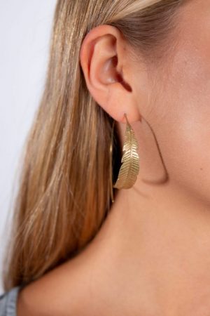 Pendiente Issey aro pluma