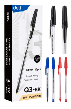 BOLIGRAFO PUNTA DE BALA 1.0MM CON TAPA DELI *UMV-1 CAJA DE 12UND*