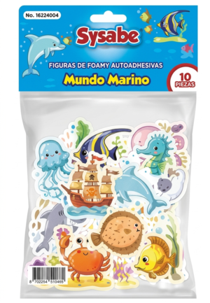 FIGURAS FOAMY ADH MUNDO MARINO 12PZAS