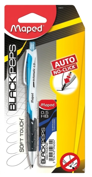 PORTAMINA BLACK PEPS AUTOMATICO PLASTICO CON MINA 0.6 BLISTER