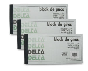 BLOCK DE GIROS DE 25 HOJAS