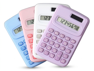 CALCULADORA SOLAR DE BOLSILLO COLORES PASTELES