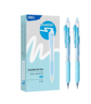 BOLÍGRAFO DE GEL BORRABLE RETRÁCTIL 0,5 MM, AZUL DELI *UMV-1 CAJA DE 12U*