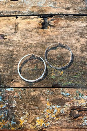 Pendientes Flat Hoops Plata