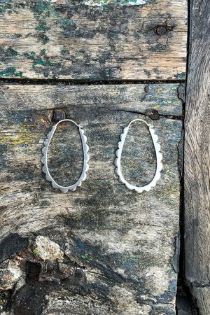 Pendientes Avocado Flower Plata