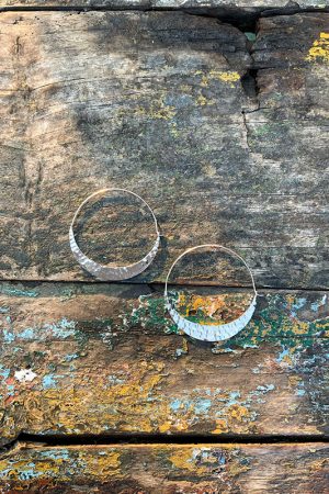 Pendientes Half Moon Plata