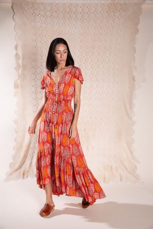 Vestido Palmira Hojas