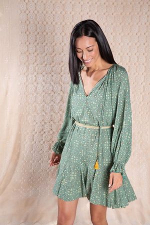 Vestido Priya Varanasi Verde